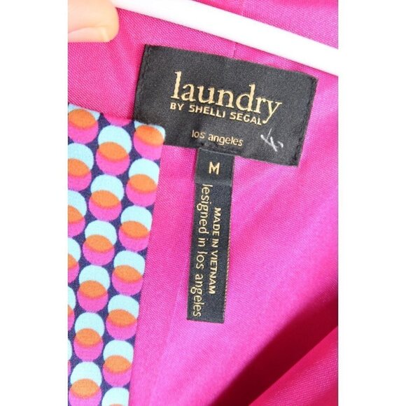 Laundry By Shelli Segal Mini Dress Short Raglan Sleeve V Neck Tunic Medium EUC - Picture 8 of 8